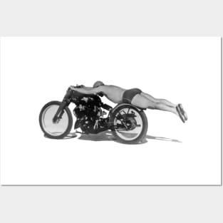 Speed Record Racing Motorbike Rider Posters and Art